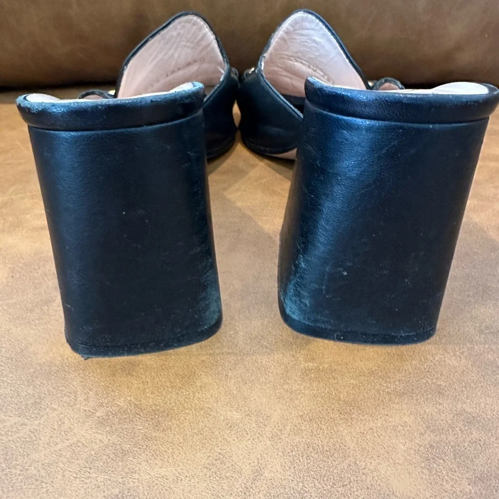 Gucci 38.5 (8.5) Black Nappa Mule Sandal Slide Baby Horsebit Retail $920 - Picture 12 of 13